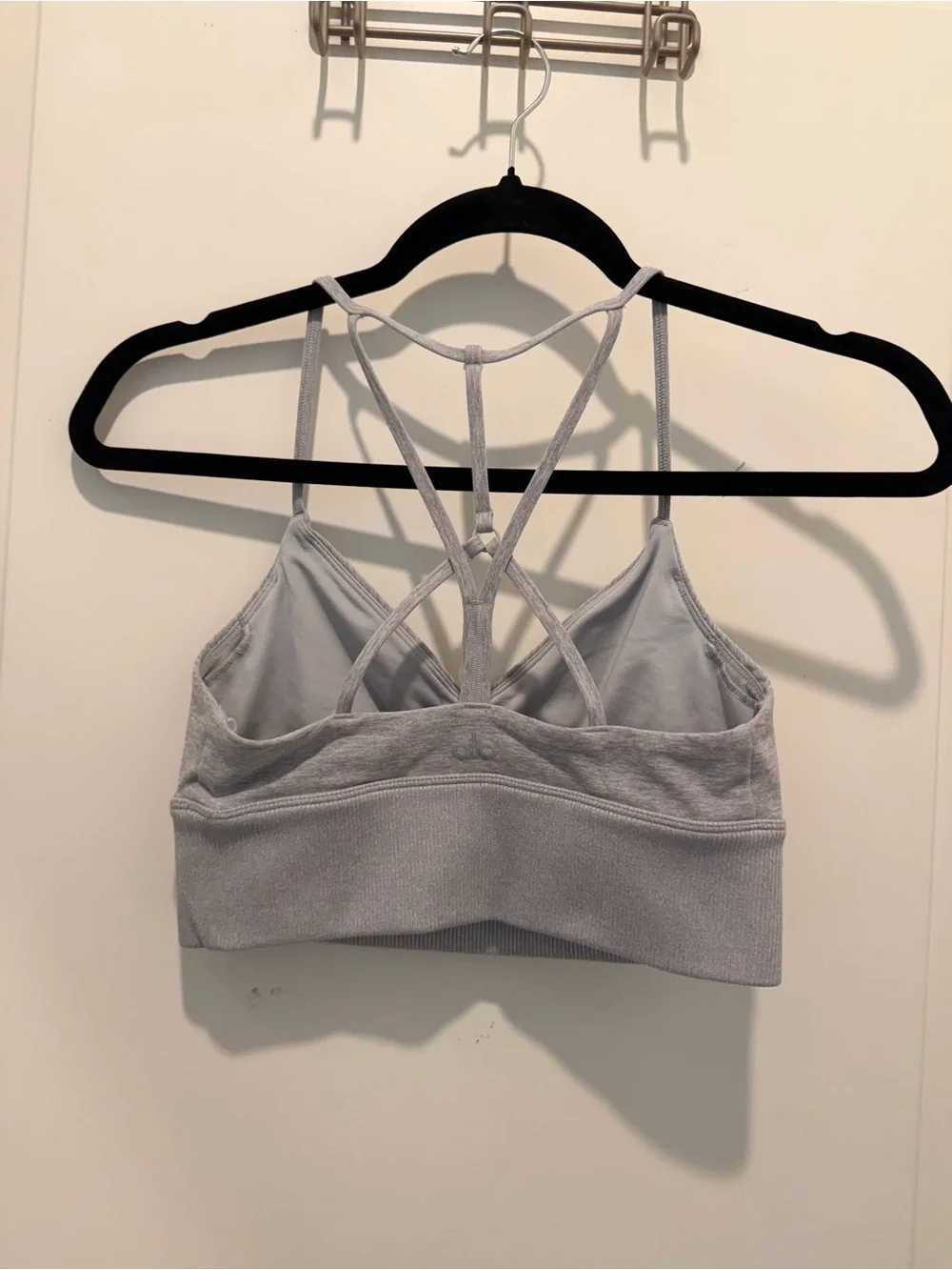 Alo Yoga Alosoft Lavish Sports Bra Heather Grey Size S